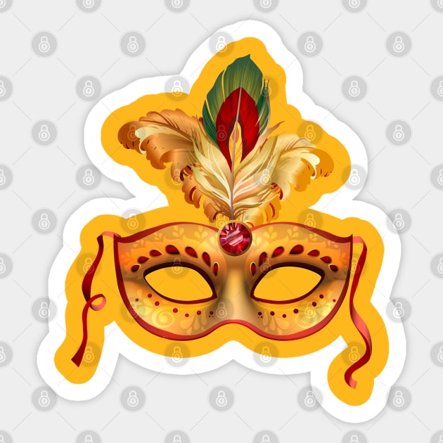 Venice Carnival Sticker by CatCoconut-Art